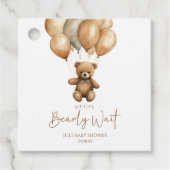 We kunnen boho Teddy Bear Baby shower afwachten. Bedankjes Labels (Voorkant)
