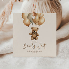 We kunnen boho Teddy Bear Baby shower afwachten. Bedankjes Labels