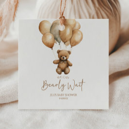 We kunnen boho Teddy Bear Baby shower afwachten. Bedankjes Labels