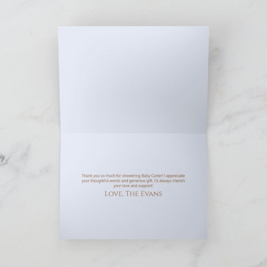 We kunnen boho Teddy Bear Baby shower afwachten. Bedankkaart (Binnen)