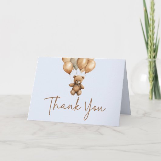 We kunnen boho Teddy Bear Baby shower afwachten. Bedankkaart (Voorkant)