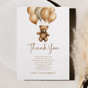 We kunnen boho Teddy Bear Baby shower afwachten. Bedankkaart