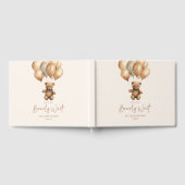 We kunnen boho Teddy Bear Baby shower afwachten. Gastenboek (Volledig)