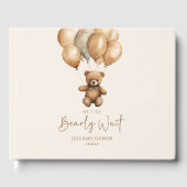We kunnen boho Teddy Bear Baby shower afwachten. Gastenboek (Voorkant)
