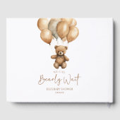 We kunnen boho Teddy Bear Baby shower afwachten. Gastenboek (Achterkant)