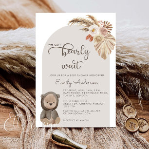 We kunnen boho Teddy Bear Baby shower afwachten. Kaart