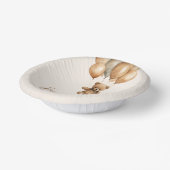 We kunnen boho Teddy Bear Baby shower afwachten. Papieren Kommen (Gebogen)