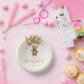 We kunnen boho Teddy Bear Baby shower afwachten. Papieren Kommen (Feest)