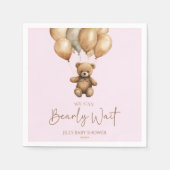 We kunnen boho Teddy Bear Baby shower afwachten. Servet (Voorkant)