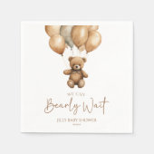 We kunnen boho Teddy Bear Baby shower afwachten. Servet (Voorkant)