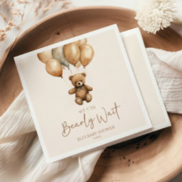 We kunnen boho Teddy Bear Baby shower afwachten. Servet