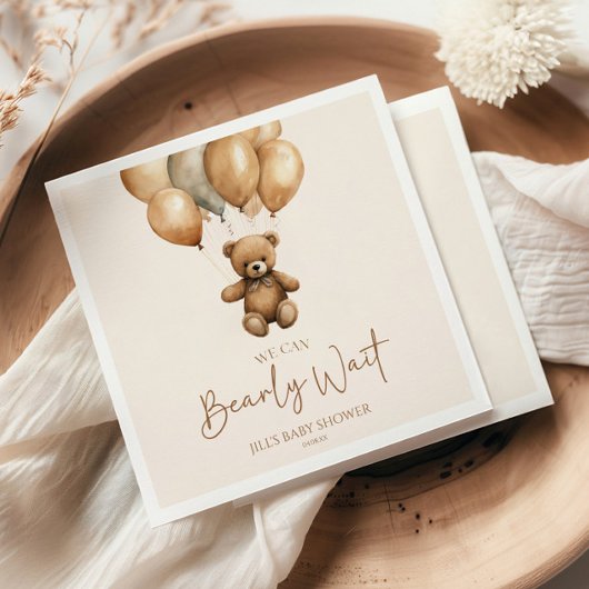 We kunnen boho Teddy Bear Baby shower afwachten. Servet