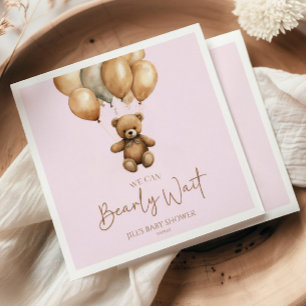 We kunnen boho Teddy Bear Baby shower afwachten. Servet