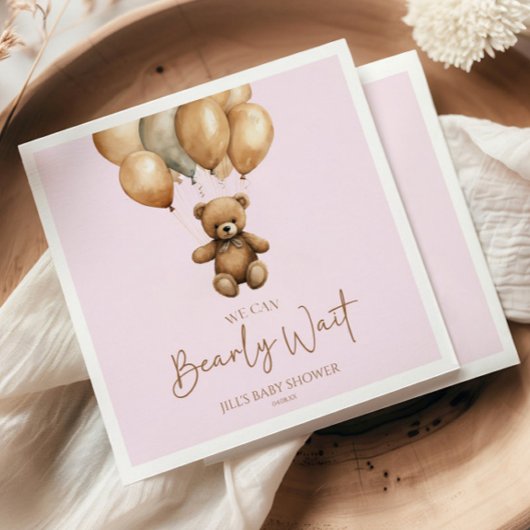 We kunnen boho Teddy Bear Baby shower afwachten. Servet