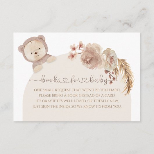 We kunnen boho Teddy Bear Books-aanvraag afwachten Informatiekaartje (Voorkant)