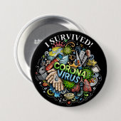 We kunnen Coronavirus vermoorden. Ronde Button 7,6 Cm (Voorkant /achterkant)