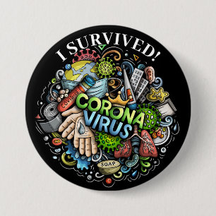 We kunnen Coronavirus vermoorden. Ronde Button 7,6 Cm
