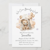 We kunnen de uitnodiging tot Baby shower afwachten (Voorkant)