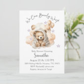 We kunnen de uitnodiging tot Baby shower afwachten (Staand voorkant)