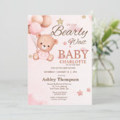 We kunnen de uitnodiging tot Baby shower afwachten (Staand voorkant)