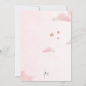 We kunnen de uitnodiging tot Baby shower afwachten (Achterkant)