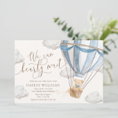 We kunnen de uitnodiging tot Baby shower afwachten (Staand voorkant)