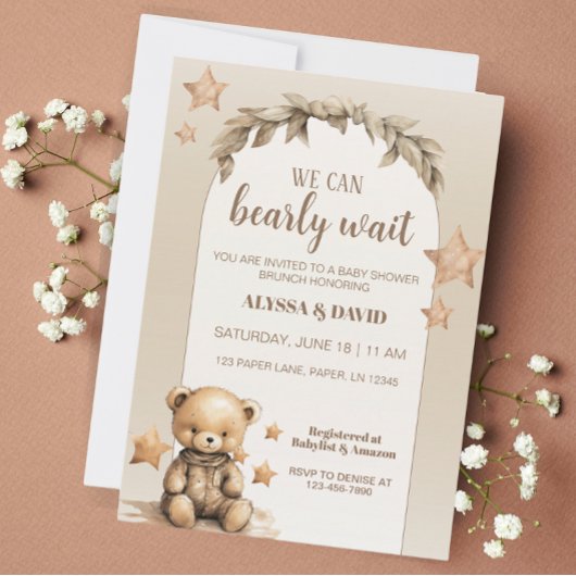 We kunnen de uitnodiging tot Baby shower afwachten