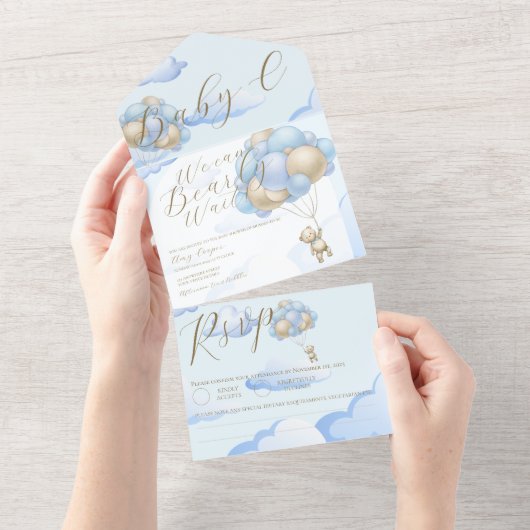 We kunnen de uitnodiging tot Baby shower afwachten (Afscheurbaar)