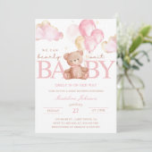 We kunnen de uitnodiging tot Baby shower afwachten (Staand voorkant)