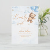 We kunnen de uitnodiging tot Baby shower afwachten (Staand voorkant)