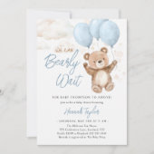 We kunnen de uitnodiging van Blue Boy Baby shower  (Voorkant)