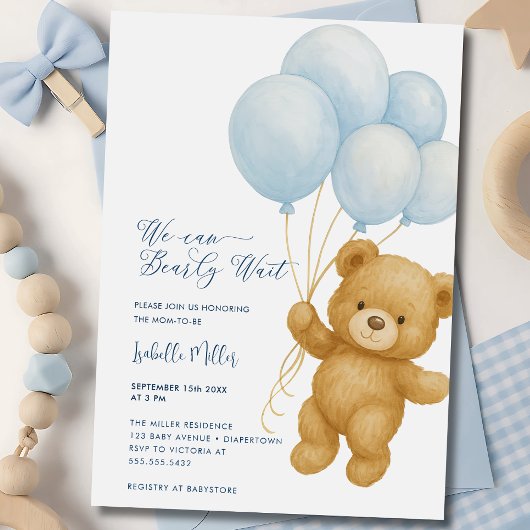 We kunnen de uitnodiging van Blue Boy Baby shower 