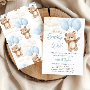 We kunnen de uitnodiging van Blue Boy Baby shower