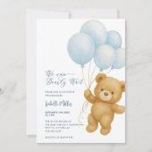 We kunnen de uitnodiging van Blue Boy Baby shower  (Voorkant)