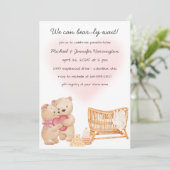 We kunnen de uitnodiging van het Baby shower met B (Staand voorkant)