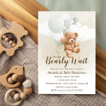 We kunnen de uitnodiging van het Baby shower van d<br><div class="desc">Dit kunnen we wachten op Teddy Bear Baby shower Uitnodiging is perfect voor je vlotte en knuffe teddybeer event!</div>