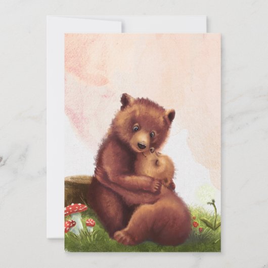 We kunnen de uitnodiging van het Beer Baby shower (Achterkant)