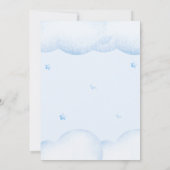 We kunnen de uitnodiging voor blauw Baby shower af (Achterkant)