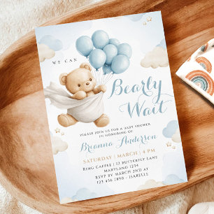 We kunnen de uitnodiging voor blauw Baby shower af
