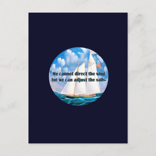 We kunnen de wind niet sturen, maar... briefkaart (Voorkant)