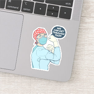 We kunnen door deze Rossie de verpleegster heen. Sticker