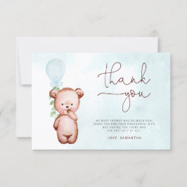 We kunnen een blauw Baby shower afwachten met een  Bedankkaart