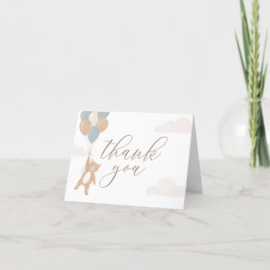 We kunnen een blauw Baby shower afwachten met een Bedankkaart