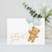 We kunnen een blauw Baby shower afwachten met een  Kaart (Staand voorkant)