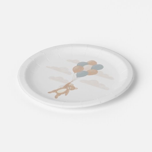 We kunnen een blauw Baby shower wachten. Papieren Bordje (Gekanteld)