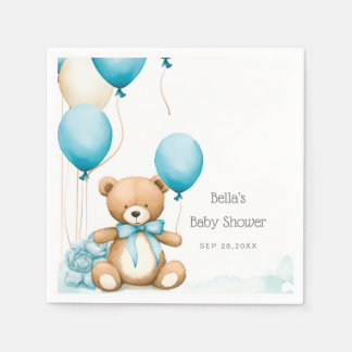 We kunnen een blauw Baby shower wachten. Servet