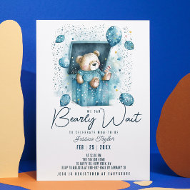 We kunnen een blauw Beer Baby shower wachten. Kaart