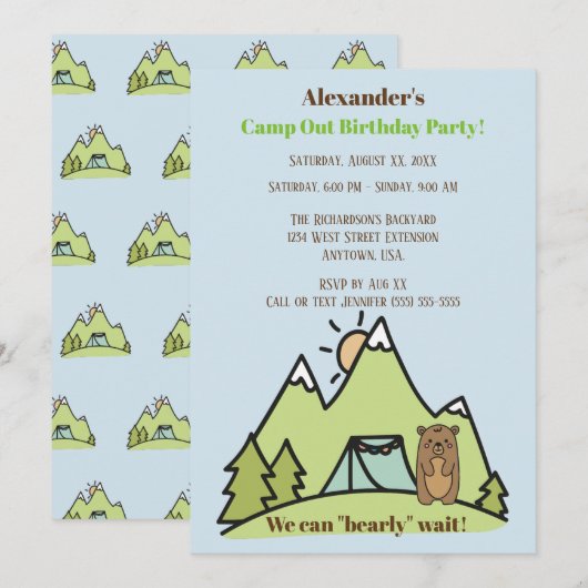 We kunnen een blauw kamp uitwachten. kaart (Voorkant / Achterkant)