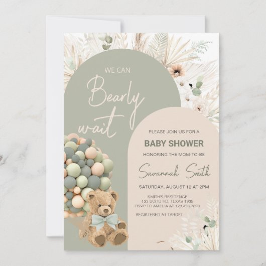 We kunnen een groen Baby shower afwachten. Kaart (Voorkant)