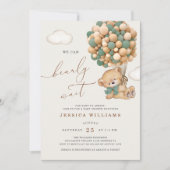 We kunnen een groene uitnodiging tot Baby shower a (Voorkant)